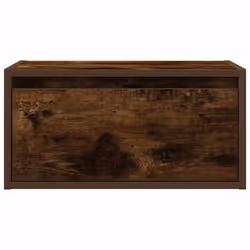 vidaXL Wall-mounted Bedside Cabinet with LED Lights Smoked Oak cabinet - Additional view 6