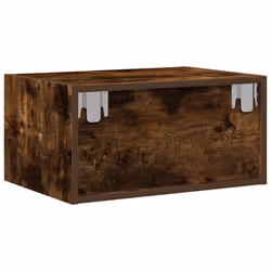 vidaXL Wall-mounted Bedside Cabinets with LED Lights 2 pcs Smoked Oak cabinet - Additional view 8