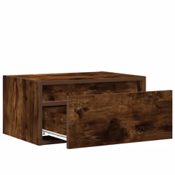 vidaXL Wall-mounted Bedside Cabinets with LED Lights 2 pcs Smoked Oak cabinet - Additional view 9