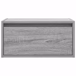 vidaXL Wall-mounted Bedside Cabinet with LED Lights Grey Sonoma cabinet - Additional view 6