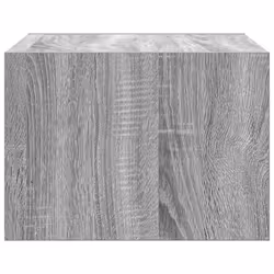 vidaXL Wall-mounted Bedside Cabinet with LED Lights Grey Sonoma cabinet - Additional view 7