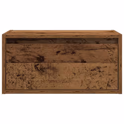 vidaXL Wall-mounted Bedside Cabinet with LED Lights Old Wood cabinet - Additional view 6
