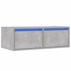 vidaXL TV Cabinet with LED Lights Concrete Grey 75x35.5x25 cm TV stand - Additional view 2