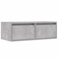 vidaXL TV Cabinet with LED Lights Concrete Grey 75x35.5x25 cm TV stand - Additional view 5