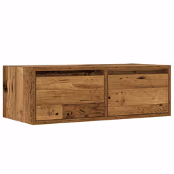 vidaXL TV Cabinet with LED Lights Old Wood 75x35.5x25 cm TV stand - Additional view 5