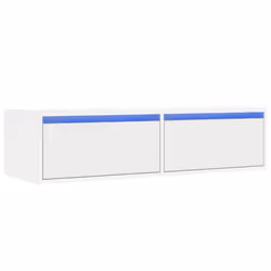 vidaXL TV Cabinet with LED Lights White 100X35.5x25 cm TV stand - Additional view 3