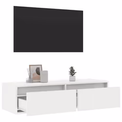 vidaXL TV Cabinet with LED Lights White 100X35.5x25 cm TV stand - Additional view 5