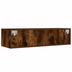 vidaXL TV Cabinet with LED Lights Smoked Oak 100X35.5x25 cm TV stand - Additional view 8