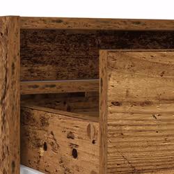 vidaXL TV Cabinet with LED Lights Old Wood 100X35.5x25 cm TV stand - Additional view 10