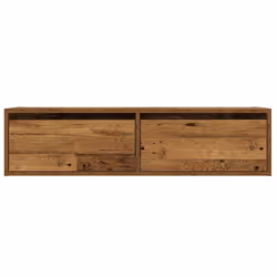 vidaXL TV Cabinet with LED Lights Old Wood 100X35.5x25 cm TV stand - Additional view 6