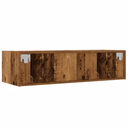 vidaXL TV Cabinet with LED Lights Old Wood 100X35.5x25 cm TV stand - Additional view 8