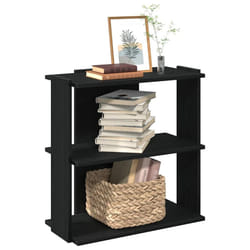 vidaXL Bookcase 3-Tier Black 60x30x60 cm Engineered Wood bookshelf book case