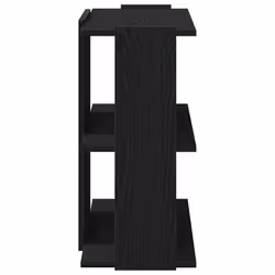 vidaXL Bookcase 3-Tier Black 60x30x60 cm Engineered Wood bookshelf book case - Additional view 4