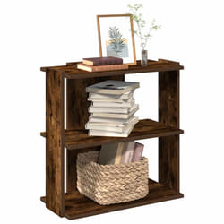 vidaXL Bookcase 3-Tier Smoked Oak 60x30x60 cm Engineered Wood bookshelf