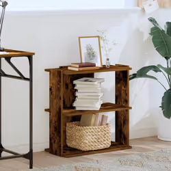 vidaXL Bookcase 3-Tier Smoked Oak 60x30x60 cm Engineered Wood bookshelf