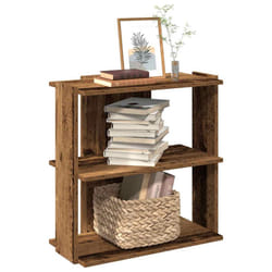 vidaXL Bookcase 3-Tier Old Wood 60x30x60 cm Engineered Wood bookshelf