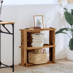 vidaXL Bookcase 3-Tier Old Wood 60x30x60 cm Engineered Wood bookshelf
