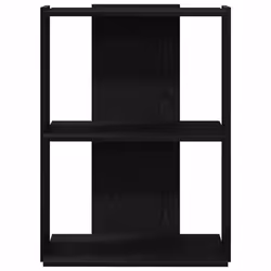 vidaXL Bookcase 3-Tier Black 60x30x80 cm Engineered Wood bookshelf book case