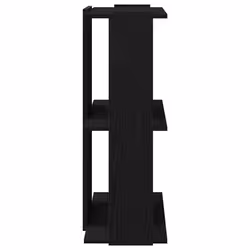 vidaXL Bookcase 3-Tier Black 60x30x80 cm Engineered Wood bookshelf book case - Additional view 4