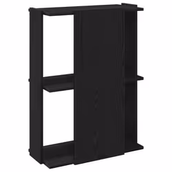 vidaXL Bookcase 3-Tier Black 60x30x80 cm Engineered Wood bookshelf book case - Additional view 5