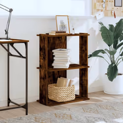 vidaXL Bookcase 3-Tier Smoked Oak 60x30x80 cm Engineered Wood bookshelf