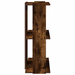 vidaXL Bookcase 3-Tier Smoked Oak 60x30x80 cm Engineered Wood bookshelf - Additional view 4