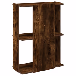 vidaXL Bookcase 3-Tier Smoked Oak 60x30x80 cm Engineered Wood bookshelf - Additional view 5