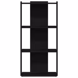vidaXL Bookcase 3-Tier Black 60x30x120 cm Engineered Wood bookshelf book case
