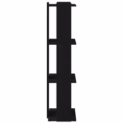 vidaXL Bookcase 3-Tier Black 60x30x120 cm Engineered Wood bookshelf book case - Additional view 4