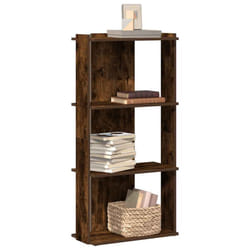 vidaXL Bookcase 3-Tier Smoked Oak 60x30x120 cm Engineered Wood bookshelf