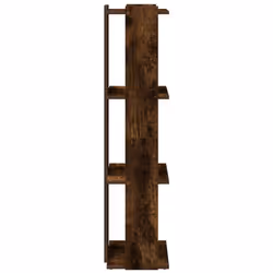 vidaXL Bookcase 3-Tier Smoked Oak 60x30x120 cm Engineered Wood bookshelf - Additional view 4
