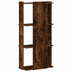 vidaXL Bookcase 3-Tier Smoked Oak 60x30x120 cm Engineered Wood bookshelf - Additional view 5