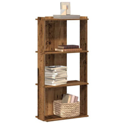 vidaXL Bookcase 3-Tier Old Wood 60x30x120 cm Engineered Wood bookshelf