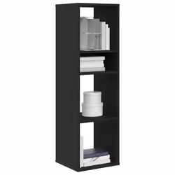vidaXL Book Cabinet Black 34x31x112 cm Engineered Wood storage cabinet
