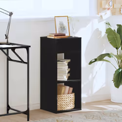 vidaXL Book Cabinet Black 34x31x80 cm Engineered Wood storage cabinet