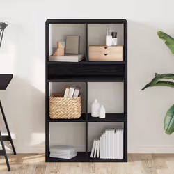 vidaXL Book Cabinet Black 66x31x112 cm Engineered Wood storage cabinet