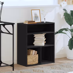 vidaXL Book Cabinet Black 60x30x71.5 cm Engineered Wood storage cabinet