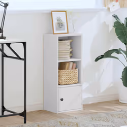 vidaXL Bookcase White 31x24x77 cm Engineered Wood bookshelf book case