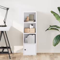 vidaXL Bookcase White 31x24x102 cm Engineered Wood bookshelf book case