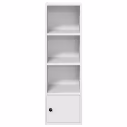 vidaXL Bookcase White 31x24x102 cm Engineered Wood bookshelf book case - Additional view 4