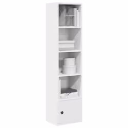 vidaXL Bookcase White 31x24x127 cm Engineered Wood bookshelf book case