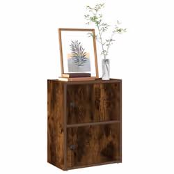 vidaXL Bookcase Smoked Oak 40x24x52 cm Engineered Wood bookshelf book case