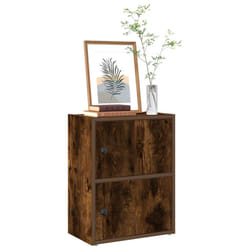 vidaXL Bookcase Smoked Oak 40x24x52 cm Engineered Wood bookshelf book case