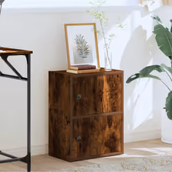vidaXL Bookcase Smoked Oak 40x24x52 cm Engineered Wood bookshelf book case