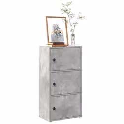vidaXL Bookcase Concrete Grey 40x24x77 cm Engineered Wood bookshelf book case