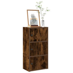vidaXL Bookcase Smoked Oak 40x24x77 cm Engineered Wood bookshelf book case