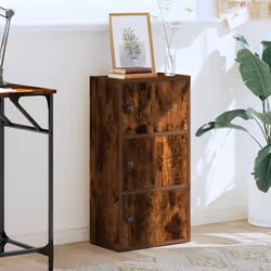 vidaXL Bookcase Smoked Oak 40x24x77 cm Engineered Wood bookshelf book case