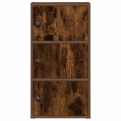 vidaXL Bookcase Smoked Oak 40x24x77 cm Engineered Wood bookshelf book case