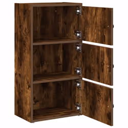 vidaXL Bookcase Smoked Oak 40x24x77 cm Engineered Wood bookshelf book case - Additional view 4