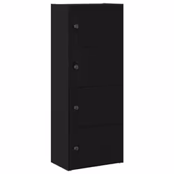 VidaXL 860374, Black, Oak, Wood, Wood, 400 mm, 240 mm, 1020 mm